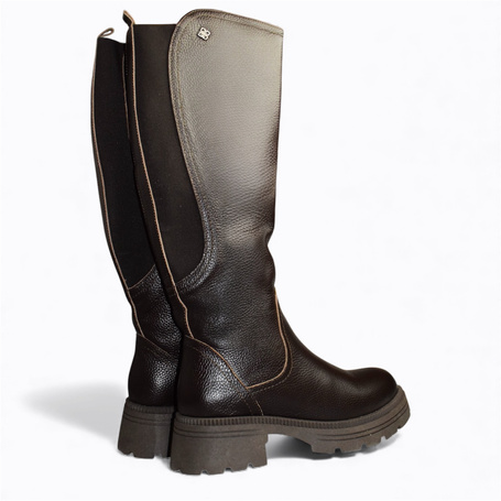 Euridia Brown Leather Women's Knee-High Boots