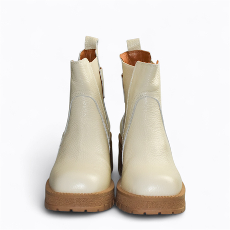 BEŻOWE BOTKI DAMSKIE SULEMIA