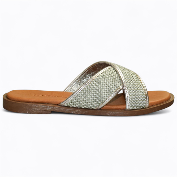 KRIMENA WOMEN'S SILVER FLIP-FLOPS