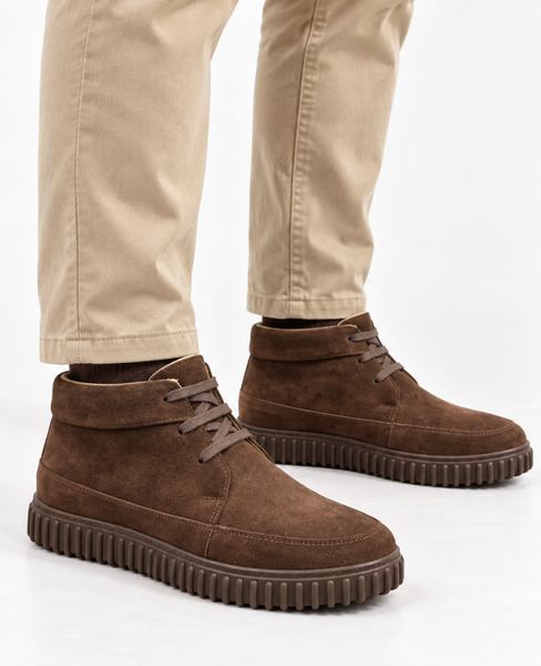 Firmint Men's Leather Chocolate-Brown Boots