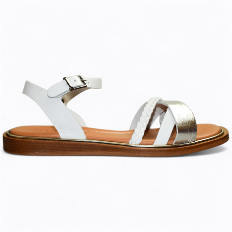 NISADIA WHITE WOMEN'S SANDALS