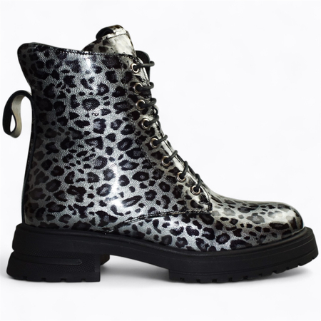 SKÓRZANE SZARE TRZEWIKI DAMSKIE BELANOR