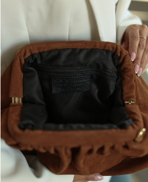 Millysa Rudy - Leather Clutch with Ruffles