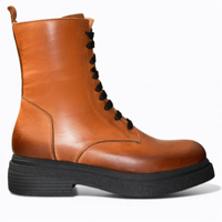 SKÓRZANE RUDE TRZEWIKI DAMSKIE BRILITA