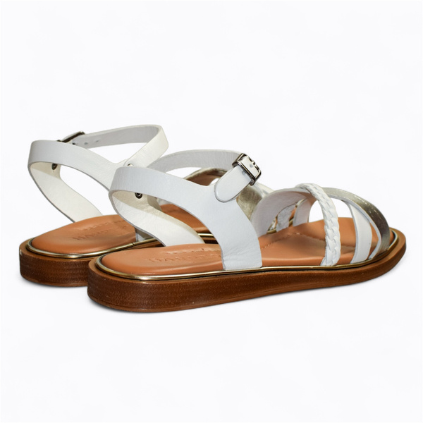 NISADIA WHITE WOMEN'S SANDALS