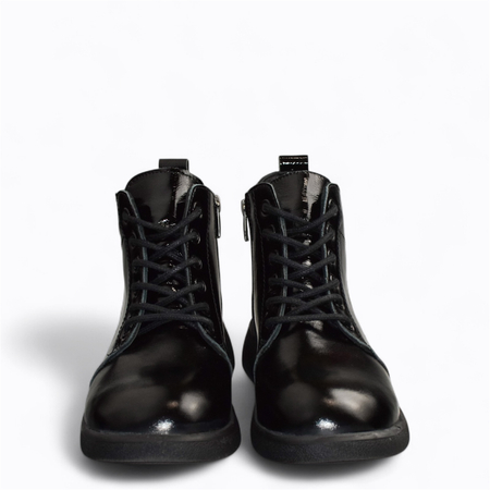 SKÓRZANE CZARNE TRZEWIKI DAMSKIE ALUNIRE