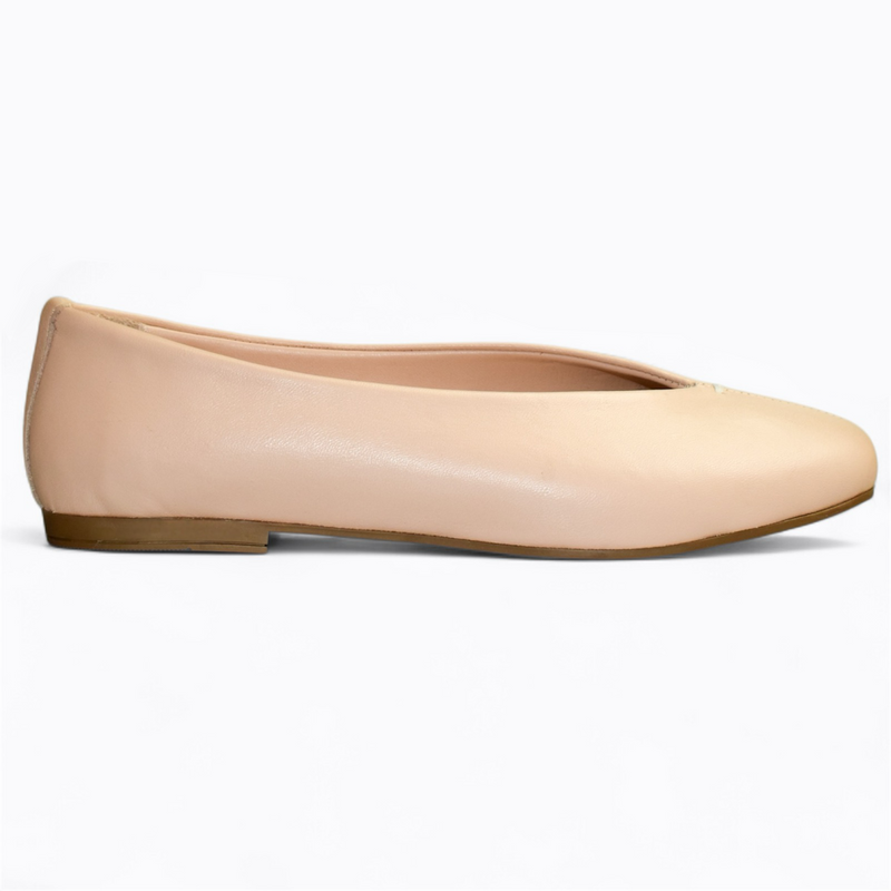 Selorna Women's Lilac Leather Ballerina Flats