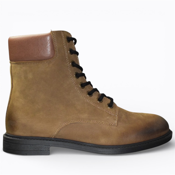 Skórzane oliwkowe trzewiki damskie Emeriti