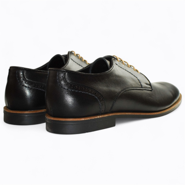 LUCARIO MEN'S BLACK LOW-TOP SHOES