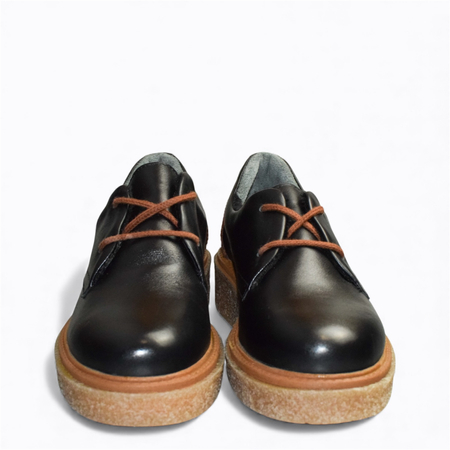 SKÓRZANE CZARNE PÓŁBUTY DAMSKIE GEDRIKA