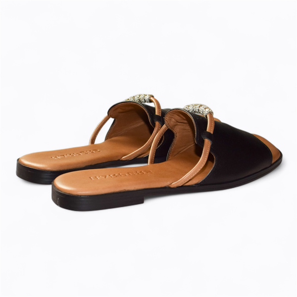 LUCERNA BLACK WOMEN'S FLIP-FLOPS