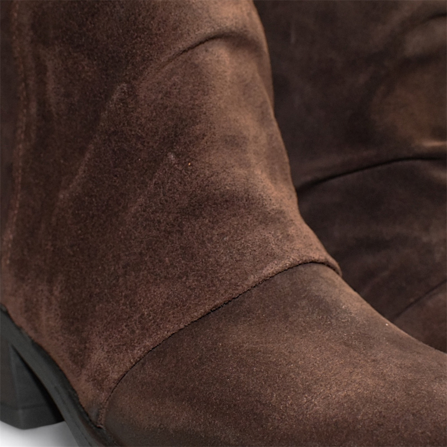 Skórzane brązowe botki damskie Juvitia