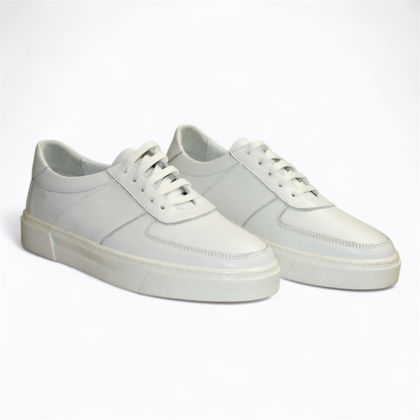Indaria Women's White Leather Sneakers