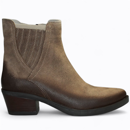 Elisara Women's Taupe Leather Cowboy Boots