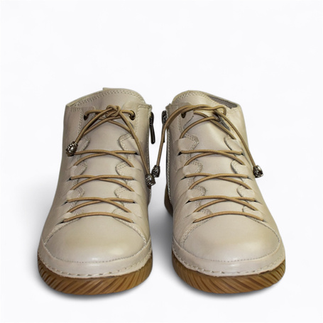 Noliria Women's Gray Leather Boots