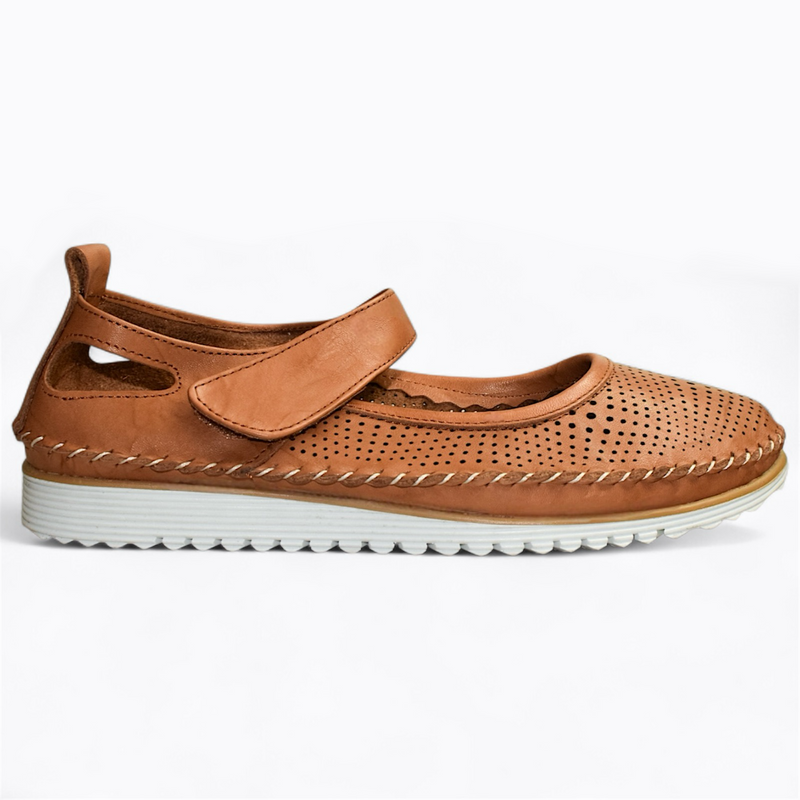 Drenira Women's Red Leather Low-Cut Shoes