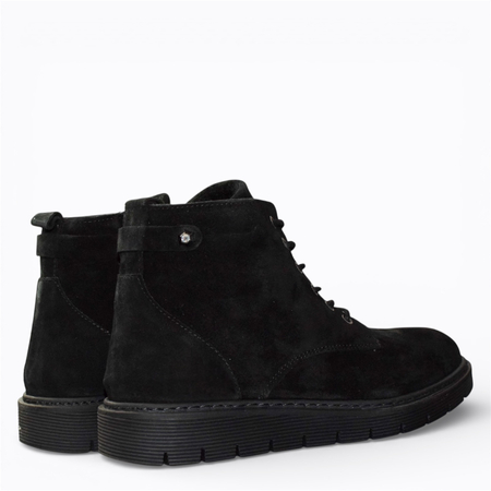 Skórzane czarne trzewiki damskie Merilei