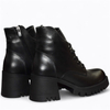 SKÓRZANE CZARNE BOTKI DAMSKIE ISADORA