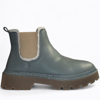 SKÓRZANE DENIMOWE TRZEWIKI DAMSKIE SILVINA