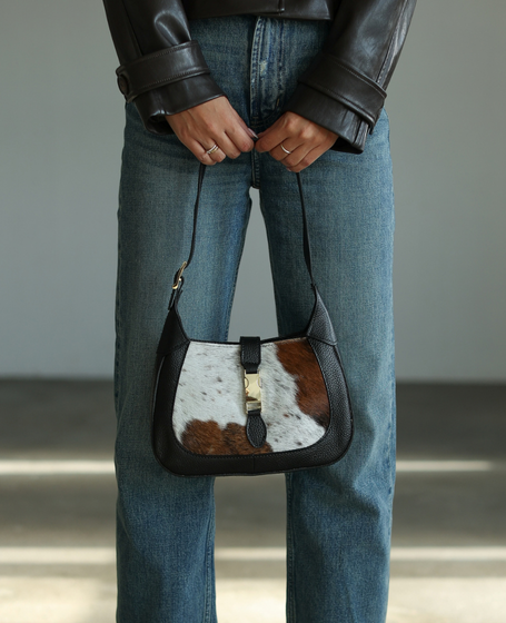 Camille White Cav - Leather Shoulder Bag