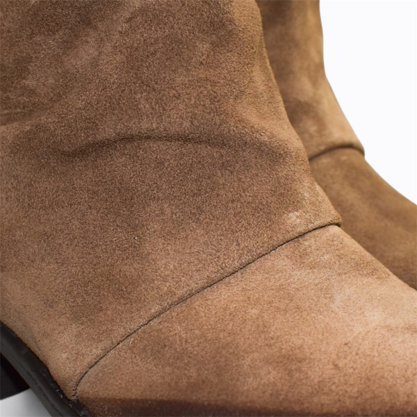Juvitia Women's Taupe Leather Ankle Boots