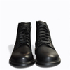 Skórzane czarne trzewiki męskie Lesario