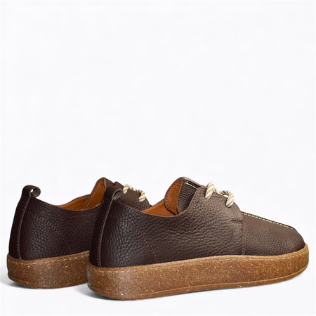 SKÓRZANE CZEKOLADOWE PÓŁBUTY DAMSKIE OLIRIEN