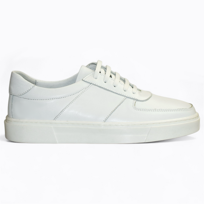 Indaria Women's White Leather Sneakers
