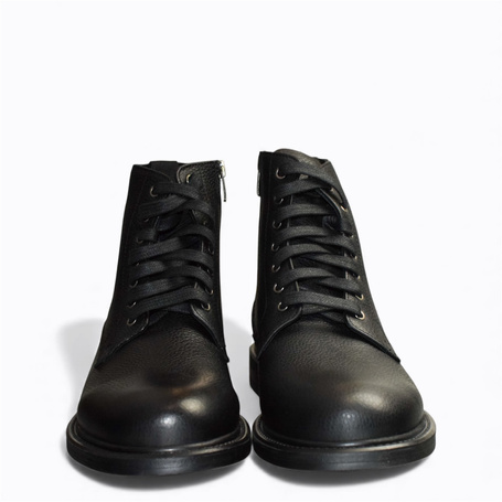 Lesario Men's Black Leather Boots