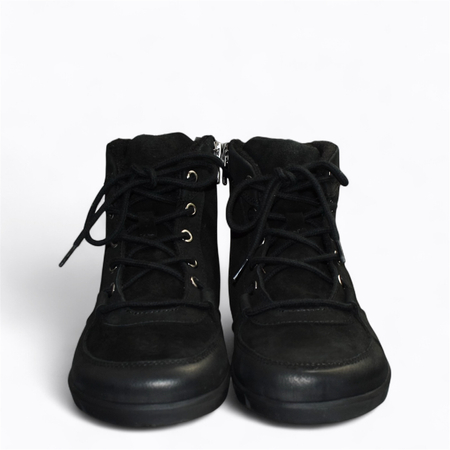 SKÓRZANE CZARNE TRZEWIKI DAMSKIE BAREFOOT RONAVIA