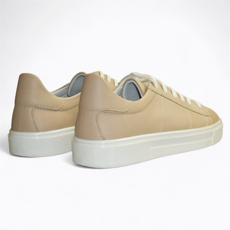 Griveti Women's Gray Leather Low-Top Shoes
