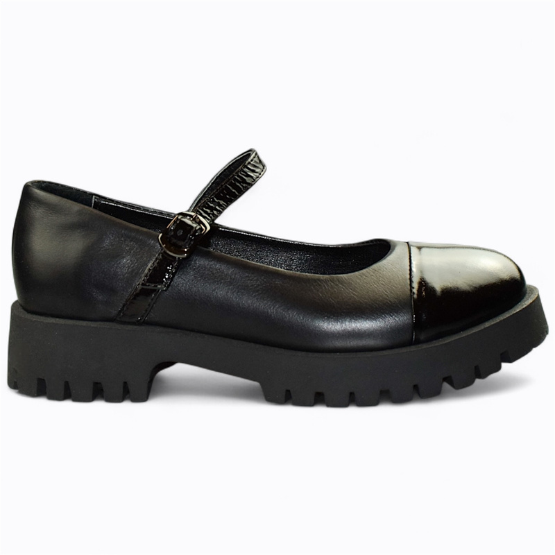 Giselda Women's Black Leather Low-Cut Shoes