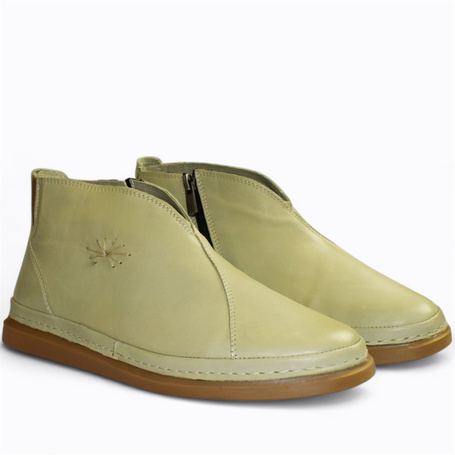 Simoria Women's Green Leather Boots