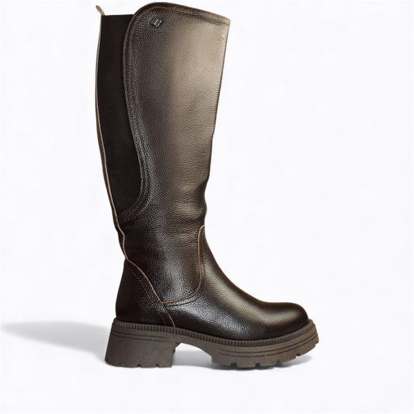 Euridia Brown Leather Women's Knee-High Boots