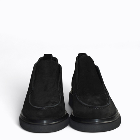 Skórzane czarne botki damskie Oristia