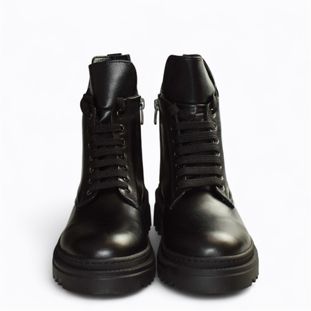 SKÓRZANE CZARNE BOTKI DAMSKIE UVENIRA