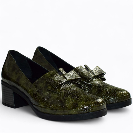 Wattia Women's Green Leather Pumps