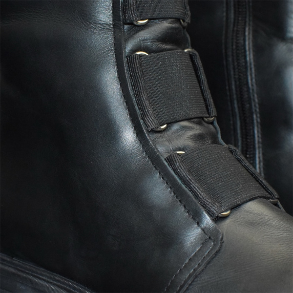 Garinde Women's Black Leather Ankle Boots