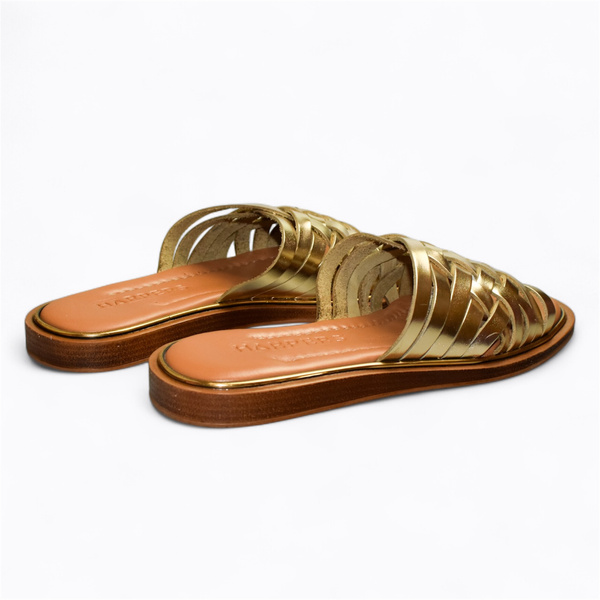 BRILIEN WOMEN'S GOLD FLIP-FLOPS