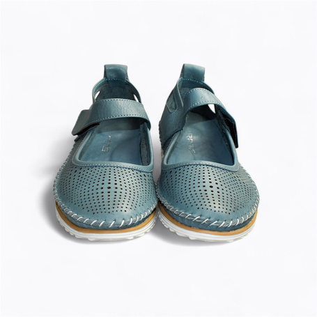 Drenira Women's Leather Denim Low-Top Shoes