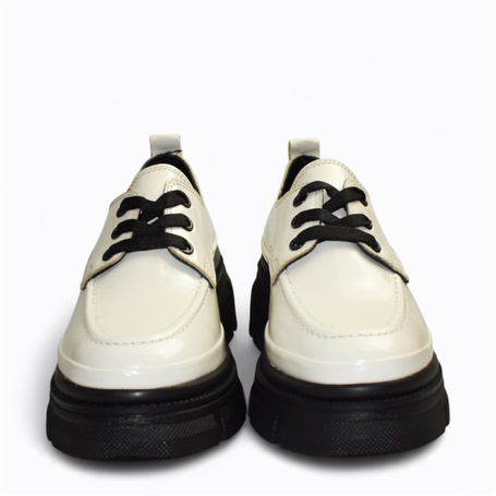 Landeri Beige Leather Women's Low-Top Shoes