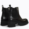SKÓRZANE CZARNE BOTKI DAMSKIE ZARELIN