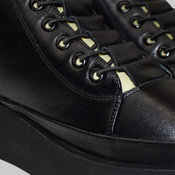 Ulissia Women's Black Leather Ankle Boots