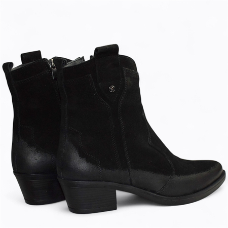 Skórzane czarne kowbojki damskie Nomelia