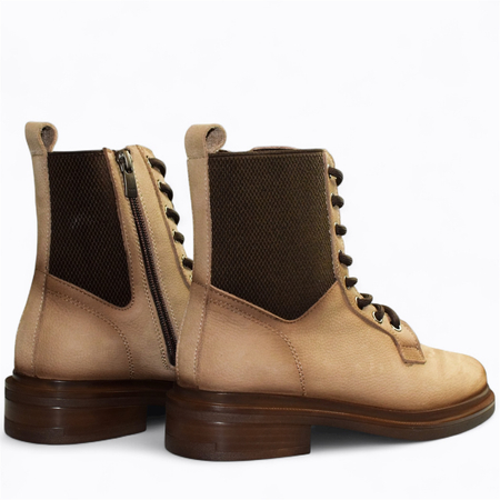 SKÓRZANE SZARE TRZEWIKI DAMSKIE ELANDRA