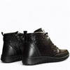 Skórzane czarne trzewiki damskie Aristea