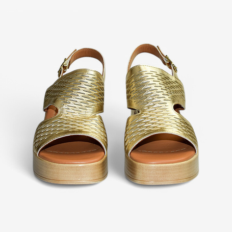 TREFFIA WOMEN'S GOLD SANDALS