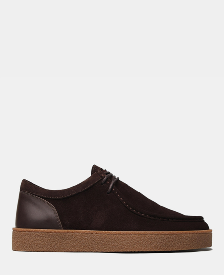 Sommers Men's Leather Chocolate-Brown Low-Top Shoes