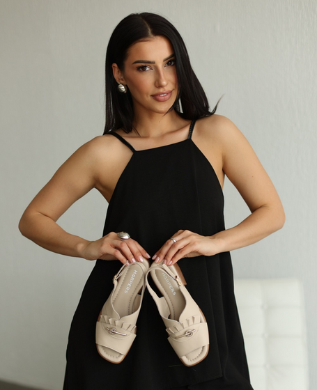 Brimeli Beige Leather Women's Sandals