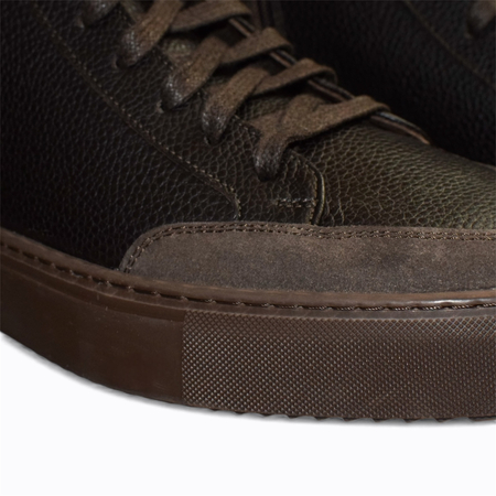 Skórzane brązowe trzewiki męskie Elinder